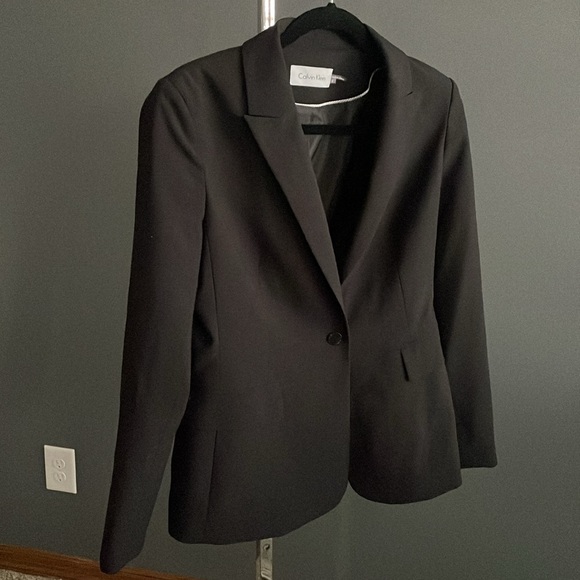 Calvin Klein one button blazer black size 4 - Picture 10 of 11